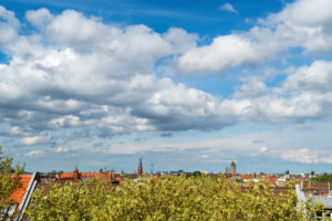 Berlin, distant view towards the television tower, weather clear to cloudy Berlin, distant view towards the television tower, weather clear to cloudy